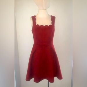 Alythea Burgundy Skater Dress - Size S